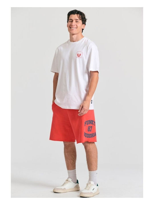 Funky Buddha Men's Athletic Shorts Red