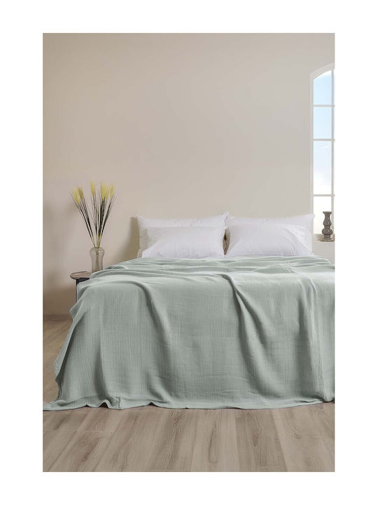 Αιγαίον Super Soft Κουβέρτα Μουσελίνα Ημίδιπλη 180x240εκ. Teal