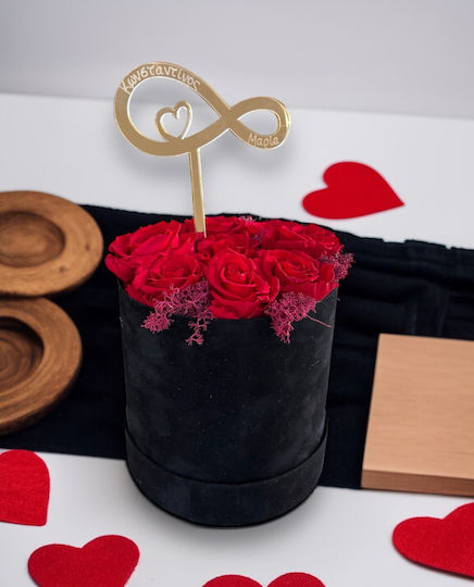 Velvet Μαυρο Κουτι Forever Roses Topper