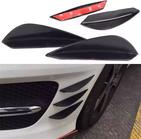 Set 4 Decorative Tuning Bar Wings Black Color