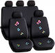 Set Huse Auto 9buc Poliester Negru