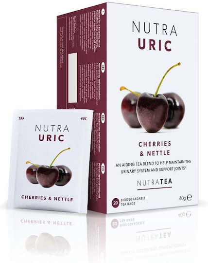 Nutra Tea Uric Cherries & Nettle Joints & Uric Acid Therapeutic Infusion 40g 20 Sachets