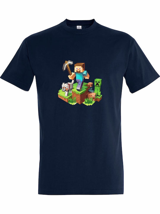 kirikoko Детска тениска French Navy Minecraft C...