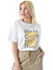 Paris Women's Crop T-shirt White