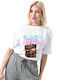 Damen Crop T-Shirt White