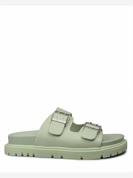 Jade Women's Flat Sandals in Green Color
