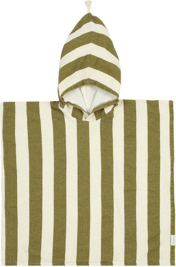 Portofino Πόντσο Παραλίας Pistachio Stripes Waffle 6-9 Ετών