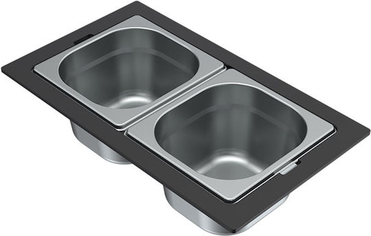 Μπολ Ανοξείδωτο Νεροχύτη Sintesi Frame Inox Kf012100in Elleci