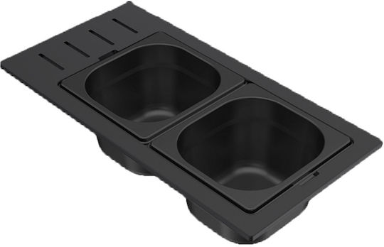 Μπολ Ανοξείδωτο Νεροχύτη Sintesi Drain Black Kd012100bk Elleci