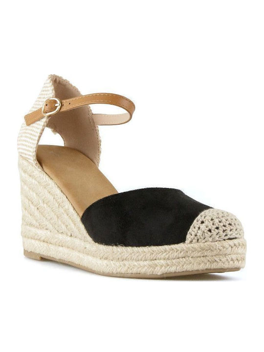Silia D Women's Suede Platform Espadrilles Black