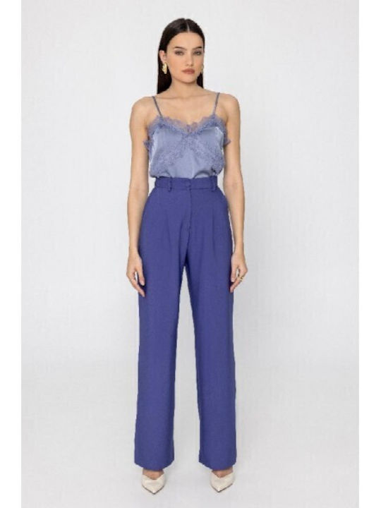 Gina Women's Fabric Trousers Blue