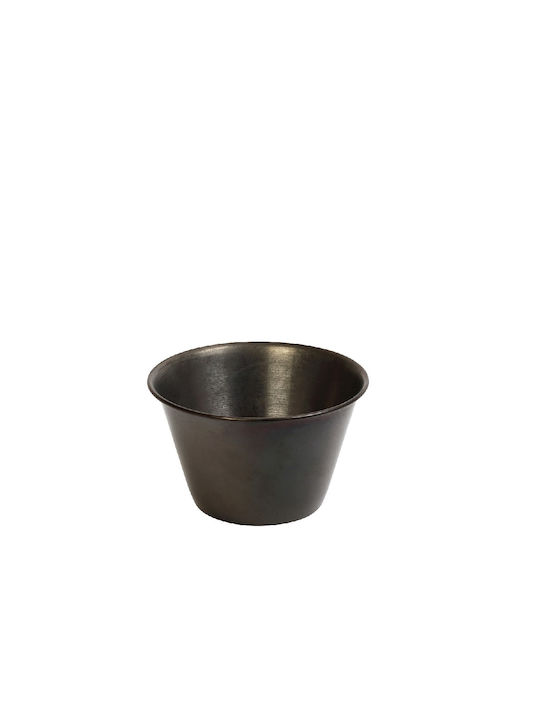 Espiel Snow Dip Serving Bowl Round Metal Black with Diameter 8.5cm