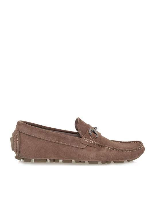 Suede Ανδρικά Loafers σε Καφέ Χρώμα
