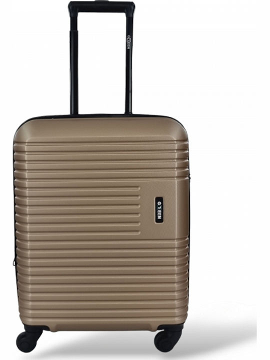 Rain Cabin Hard Suitcase Green Gold With 4 Wheels Height 55cm