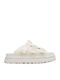Goldenglow Slide Women's Flat Sandals in Beige Color