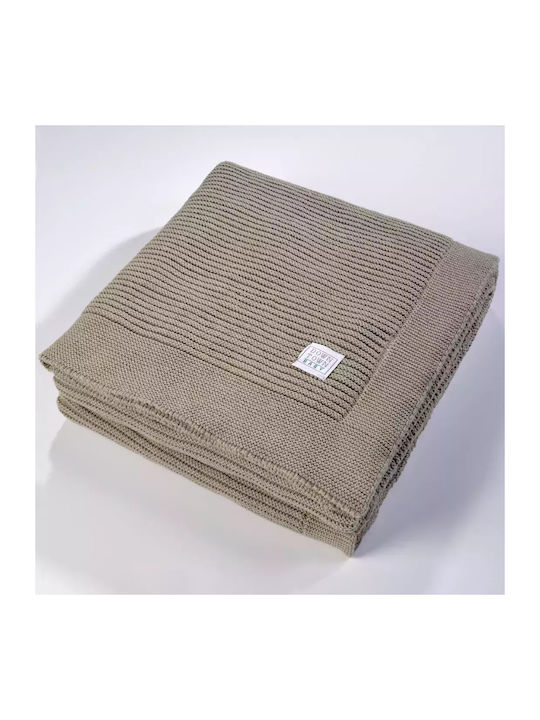 Down Town Home Blanket Cot Cotton Beige 100x150cm
