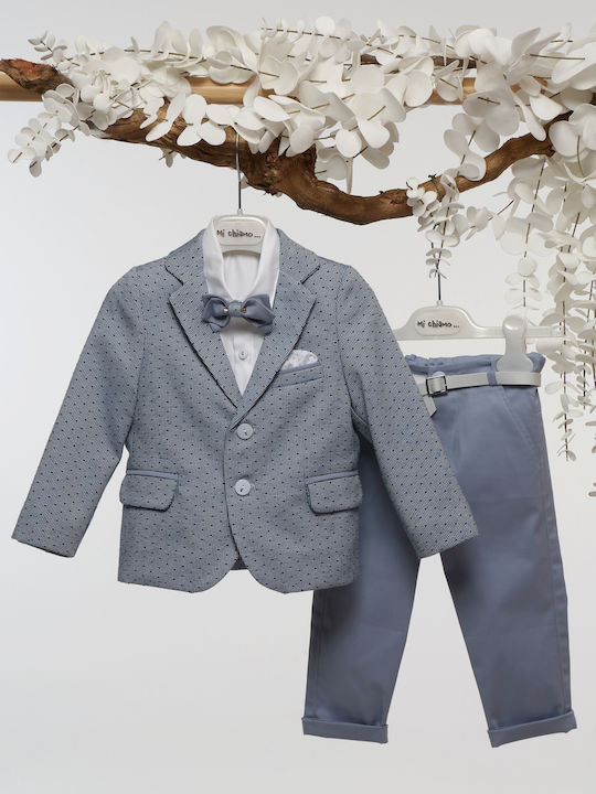 Baptism Suit for Boy Light Blue-Navy A4774-sr Mi Chiamo Mc-25-a4774-sr