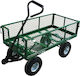 Anhänger Gartenkarre Metallisch Vierrädrig mit Maximalem Ladegewicht 400kg 96x25x52cm.
