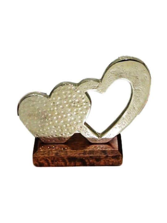 Decorative Metal Silver Hearts 15x5x15cm Inart 3-70-115-7817 Inart