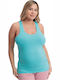 Women's T-Shirt with Spaghetti Strap Turquoise