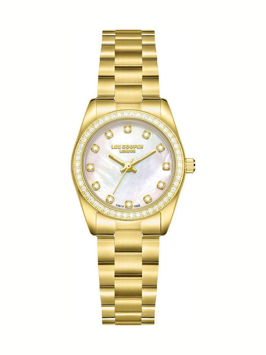 Lee Cooper Crystals Women's Watch with Gold Met...