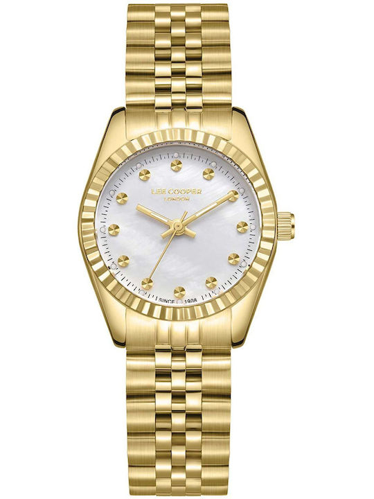 Lee Cooper Crystals Women's Watch with Gold Metal Bracelet