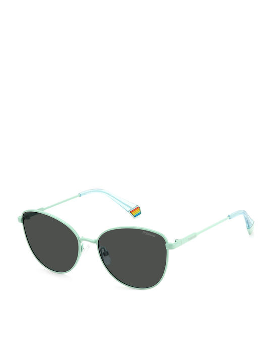 Polaroid Damen Sonnenbrille mit Grün Metall Gestell und Gray Linse PLD6188/S 5CB/Le
