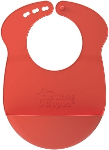 Tommee Tippee Roll`n Go Αδιάβροχη Σαλιάρα Σιλικόνης με Τσέπη Ροζ Tommee Tippee Roll`n Go Αδιάβροχη Σαλιάρα Σιλικόνης με Τσέπη Ροζ