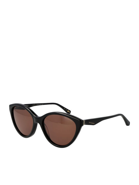 Ted Baker Feminini Ochelari de soare cu Negru Cadru și Maro Lentilă