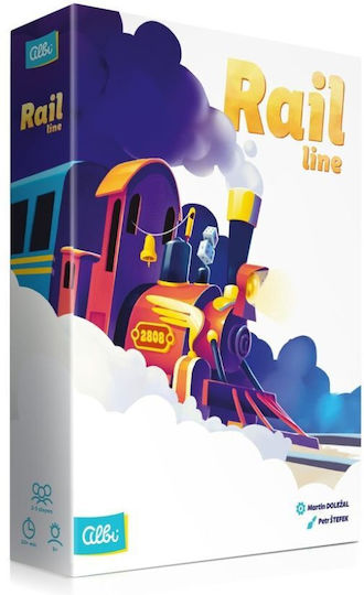 Joc de Societate Rail Line pentru 2-3 Jucători 8+ Ani (EN) Albi