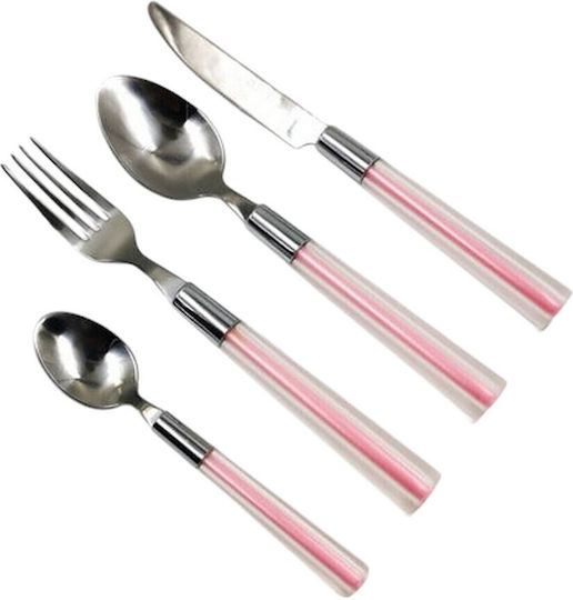 Karvounis Cutlery Set Pink 24pcs