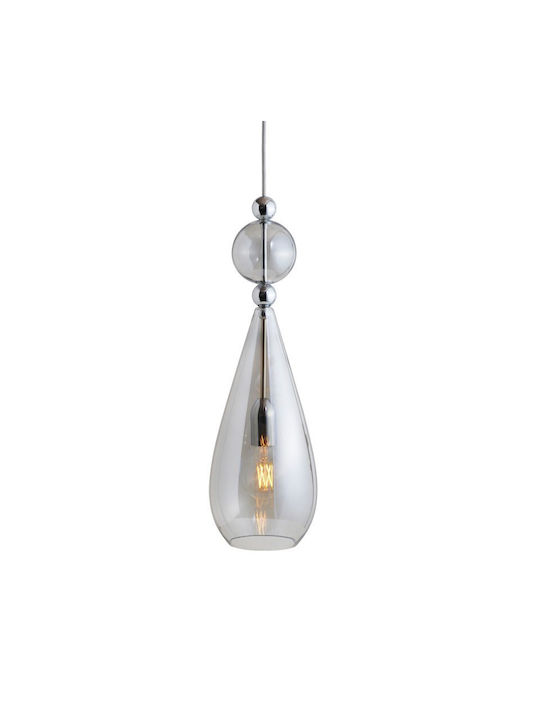 Ebb & Flow Pendant Light Silver with Socket E27...