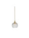 Ebb & Flow Pendant Light Gold with Crystals for Socket E14, E.14 15.5x15.5cm