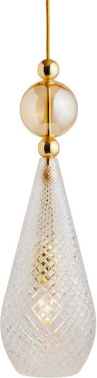 Ebb & Flow Pendant Light Black with Crystals for Socket E27 18x18cm