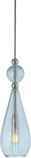 Ebb & Flow Pendant Light Blue with Socket E14, E.14 12.5x12.5cm