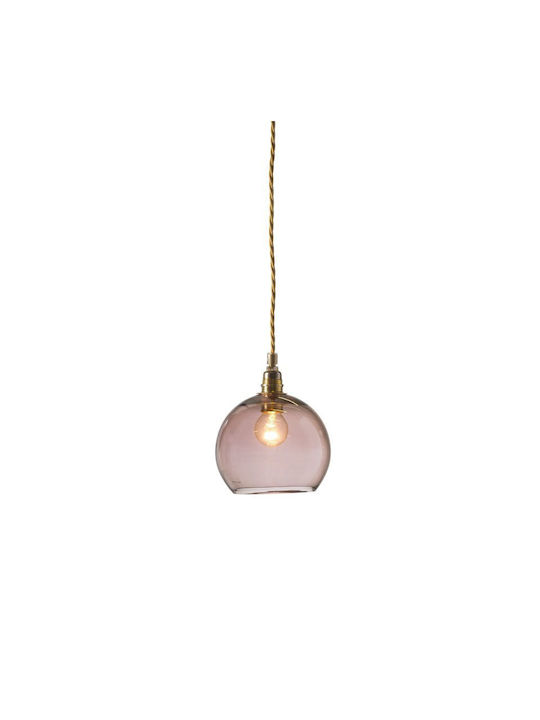 Ebb & Flow Pendant Light Pink with Socket E14, E.14 15.5x15.5cm