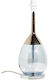 Table Lamp Base 1xe14 Blown Glass Two-tone 34cm Silver Body Lute Ebb&flow Ba101483 Sky Blue Mint Green