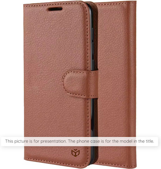 Techsuit Wallet Leather / Silicone Brown (Oppo Reno13 F 4G, Oppo Reno13 F 5G, Oppo Reno13 FS 5G)