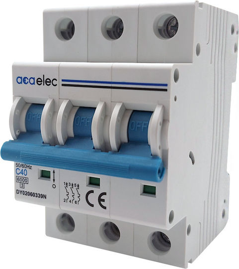 Mcb 3p C40 6ka 3m Dy02060339n 4 Τεμαχια