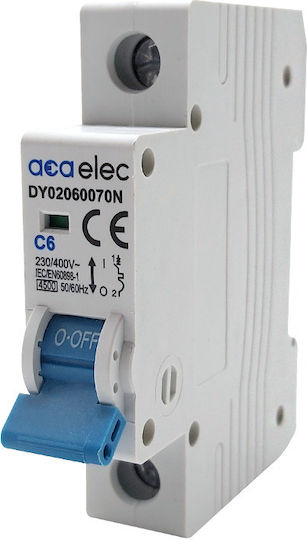 Mcb 1p C6 4,5ka 1m Dy02060070n