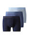 Herren Boxershorts Marine Bleu, Bleu Clair 1Packung