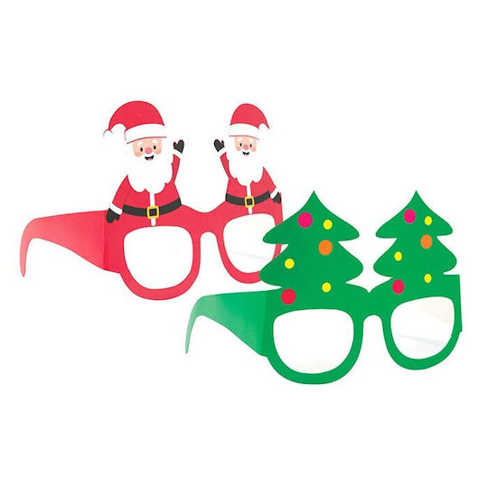 Papier Weihnachtsbekleidungsaccessoires Brillen 6 Stück