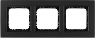 Sonata Triple Frame Black Frosted Glass R-3rgc 79 33