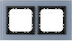 Sonata Switch Frame Double Blue Frosted Glass R-2rgc 80 33