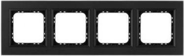Sonata Quadruple Frame Black Frosted Glass R-4rgc 79 33