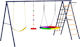 Aiyaplay Hanging Kids Swing for 3+ Years Multicolour