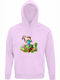 Kinder-Sweatshirt mit Kapuze und Taschen Creamy Pink Minecraft Characters Plus Scene