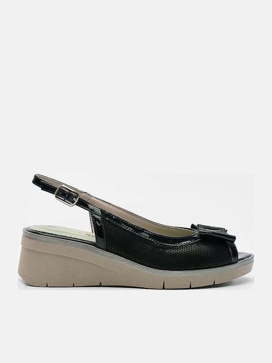 Анатомични Летни дамски платформи Черни