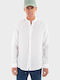 Long-sleeved Linen Shirt White
