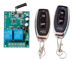 Kit receptor comandă dual-canal 2 telecomenzi Kg1285v 12v la 85v